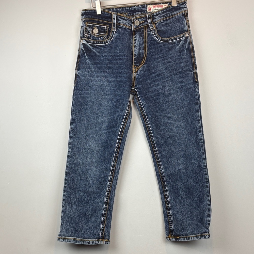 True Religion Women's Ankle Jeans in Deep Blue